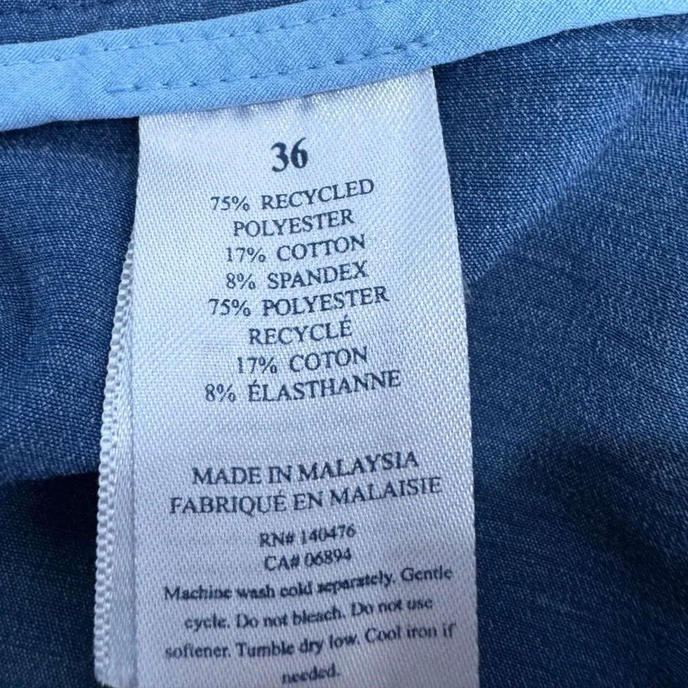 Faherty Men Blue All Day Short Hybrid Stretch Size 36